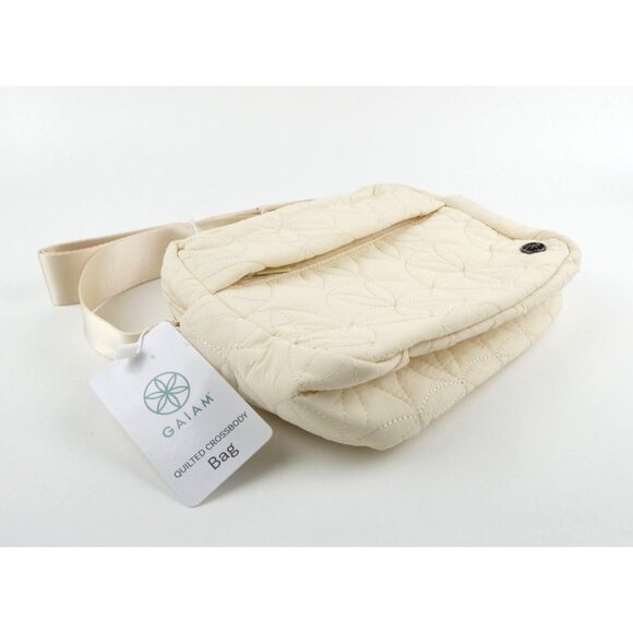 Gaiam Cream Quilted Crossbody Bag NWT - Picture 6 of 14